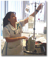 Nurse with IV