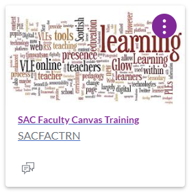 SAC Faculty Canvas Training Coursecard