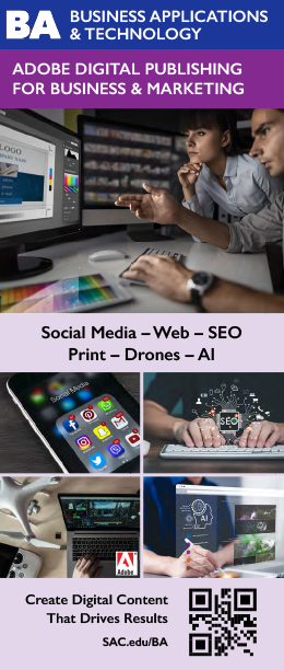 Adobe and Digital Publishing Graphic Design Classes and Programs Brochure