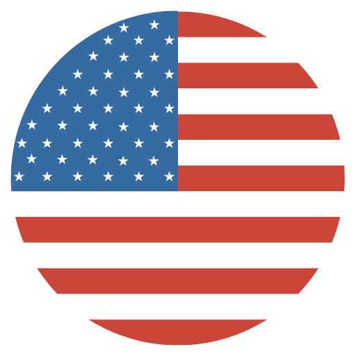 Round U.S. Flag icon