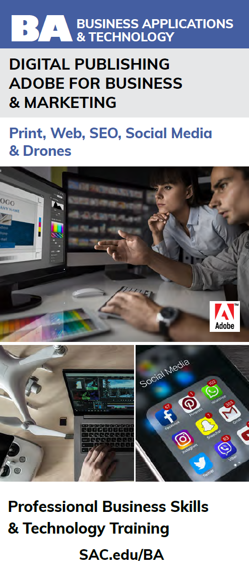 Adobe and Digital Publishing Graphic Design Classes and Programs Brochure