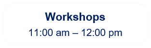 Workshops 11am-12pm Image