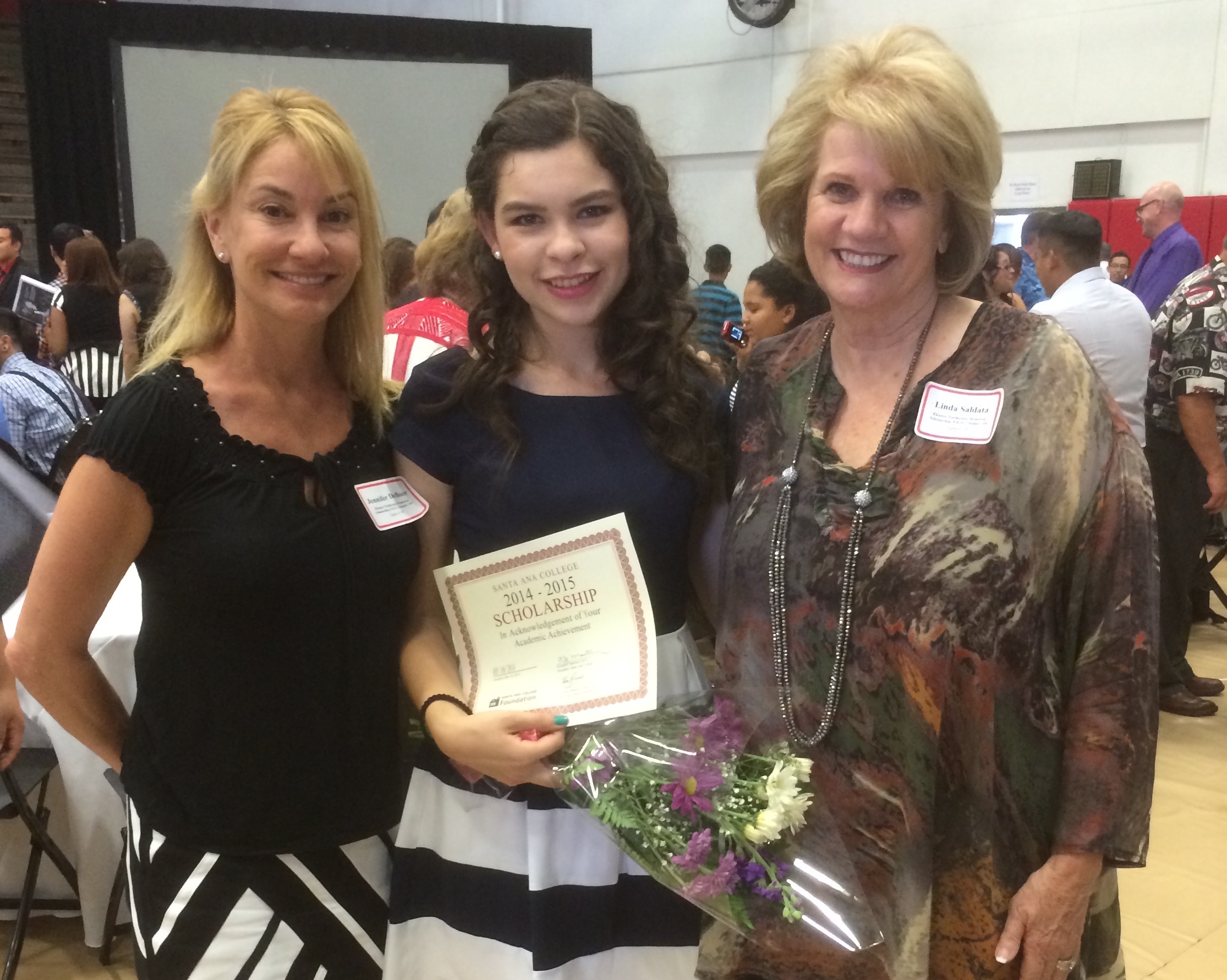 Claudia (middle) with SAC Foundation donors at the 2015 SAC Scholarship Ceremony