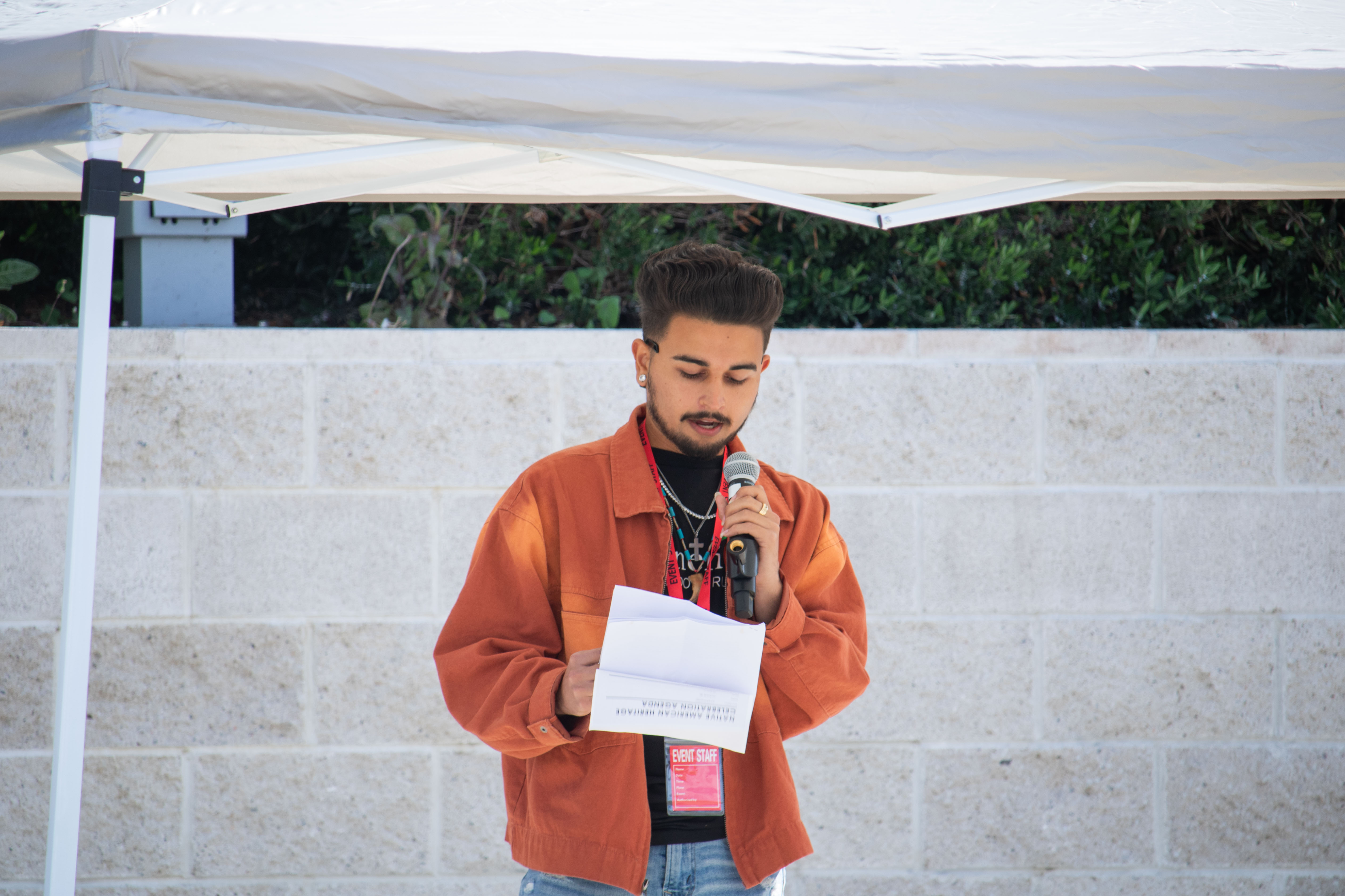 Tukwot speaking at Native American History Month event