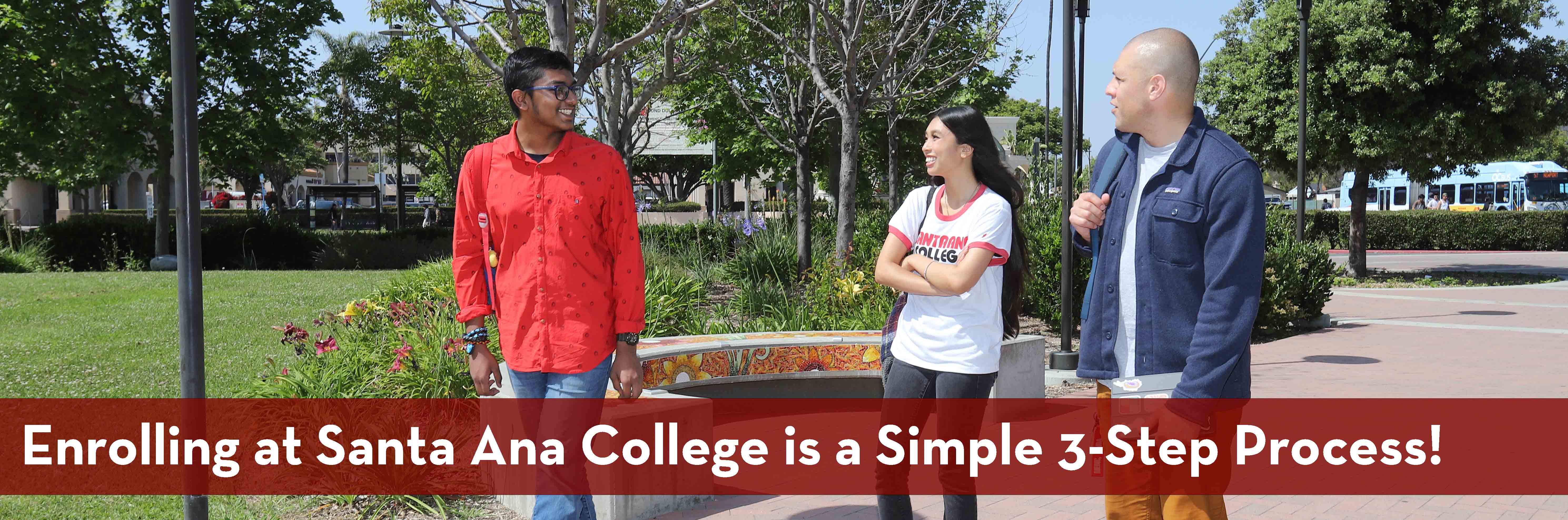 header image of students walking on campus