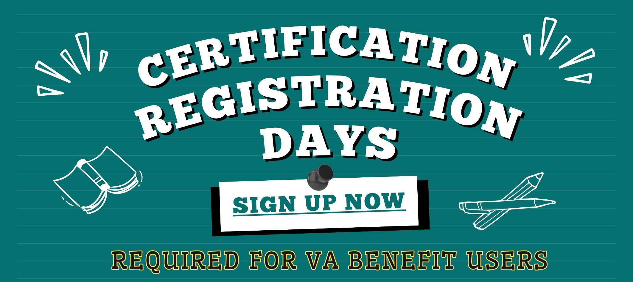 Certification registration days! Sign up now! 