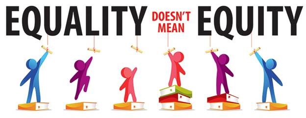 Equity doesn't mean equality logo