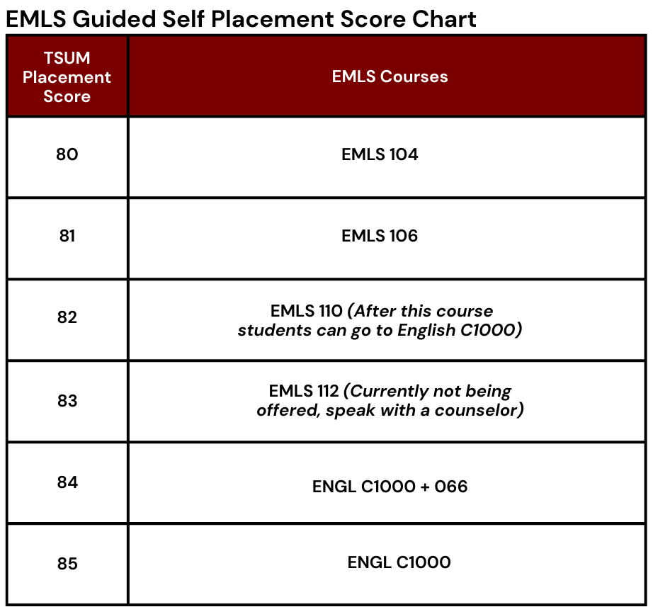 EMLS score example