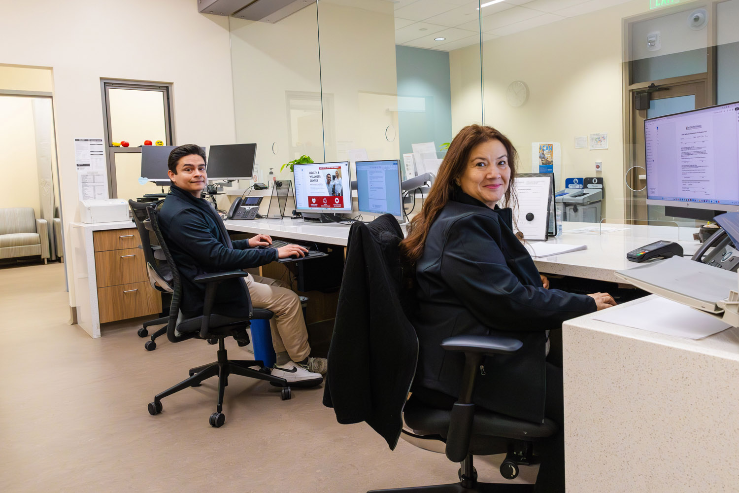 Health & Wellness check-in desk