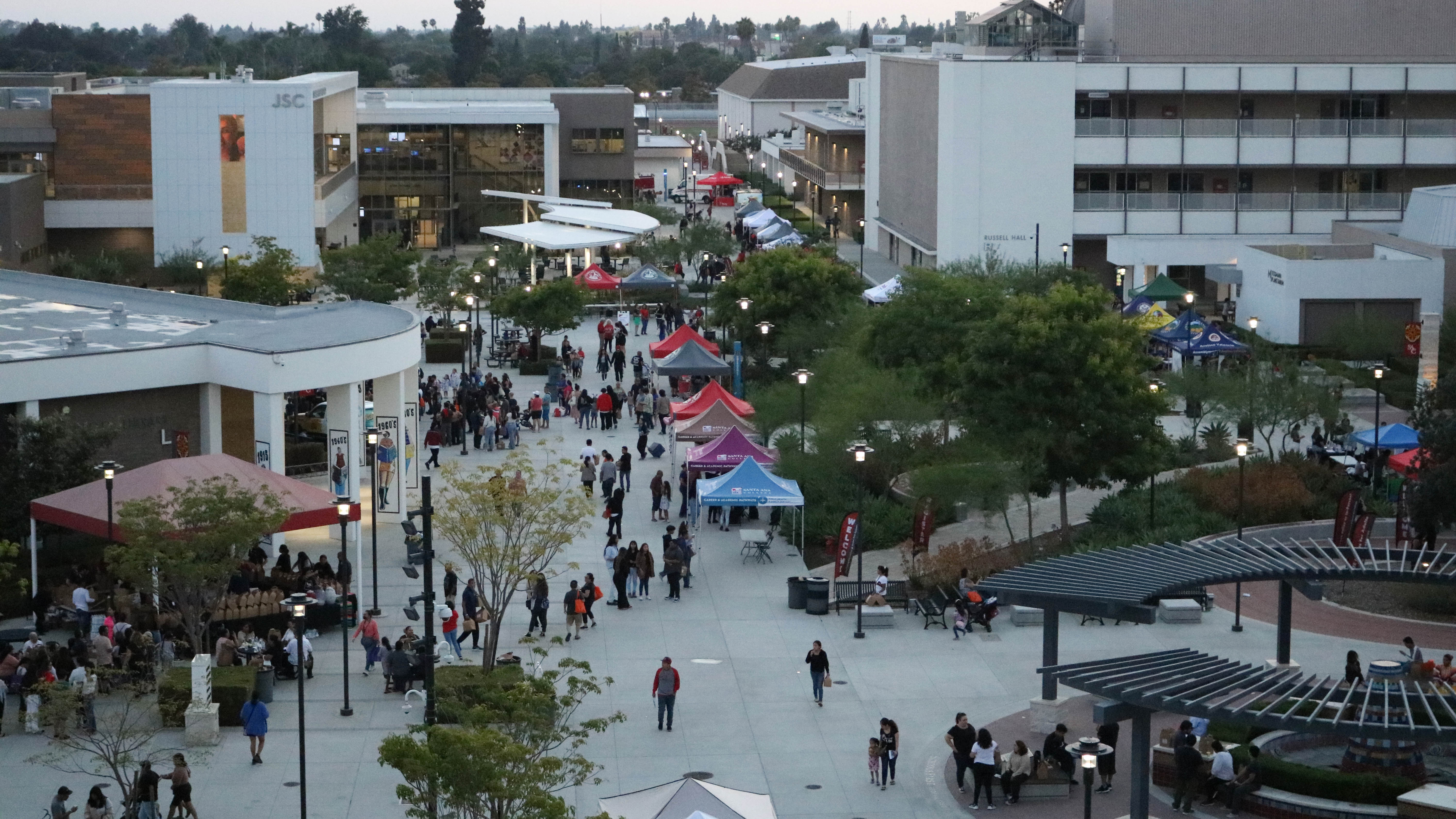 Overview of campus on Family Night