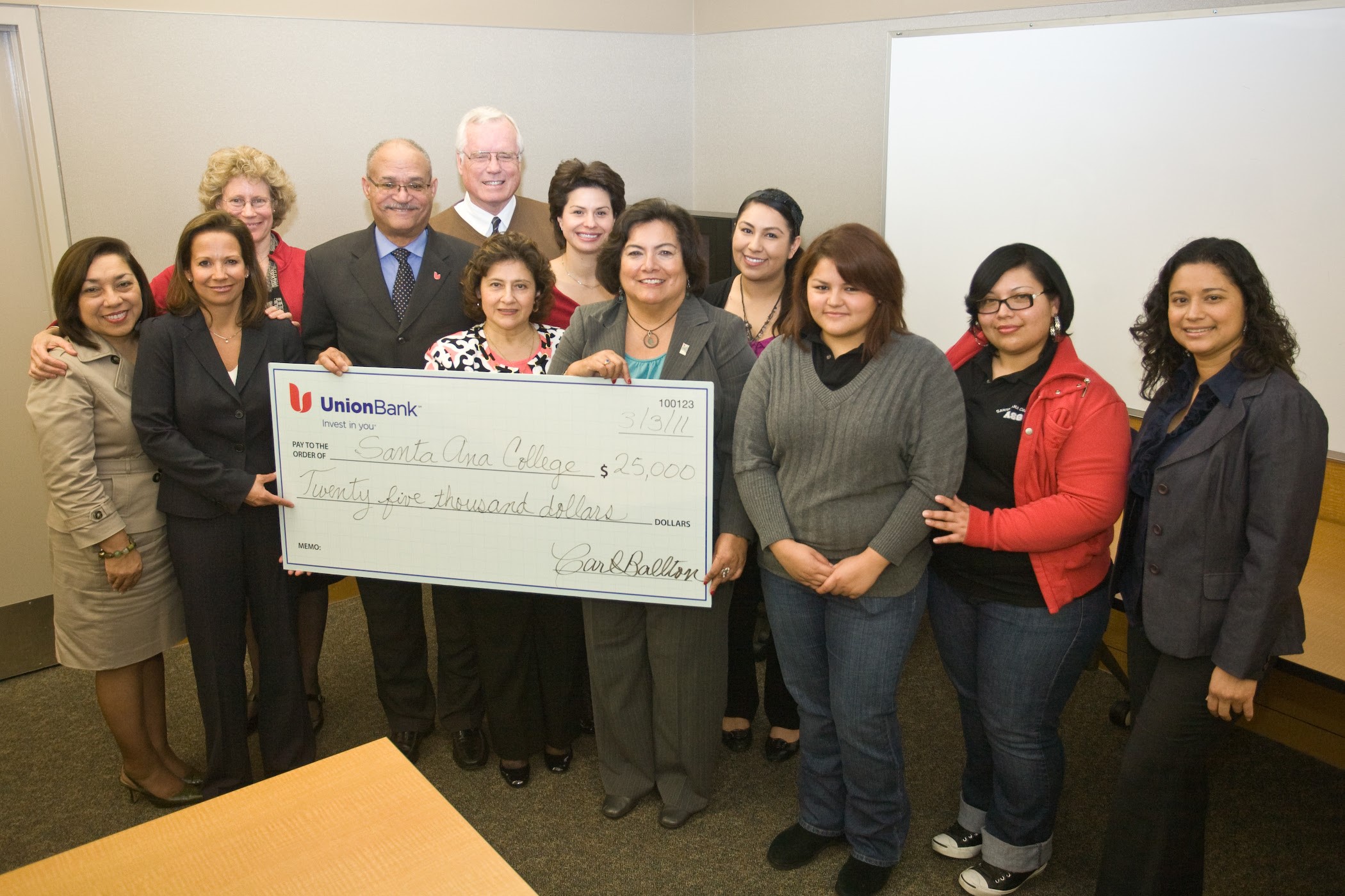 Union Bank Check presentation from 2011