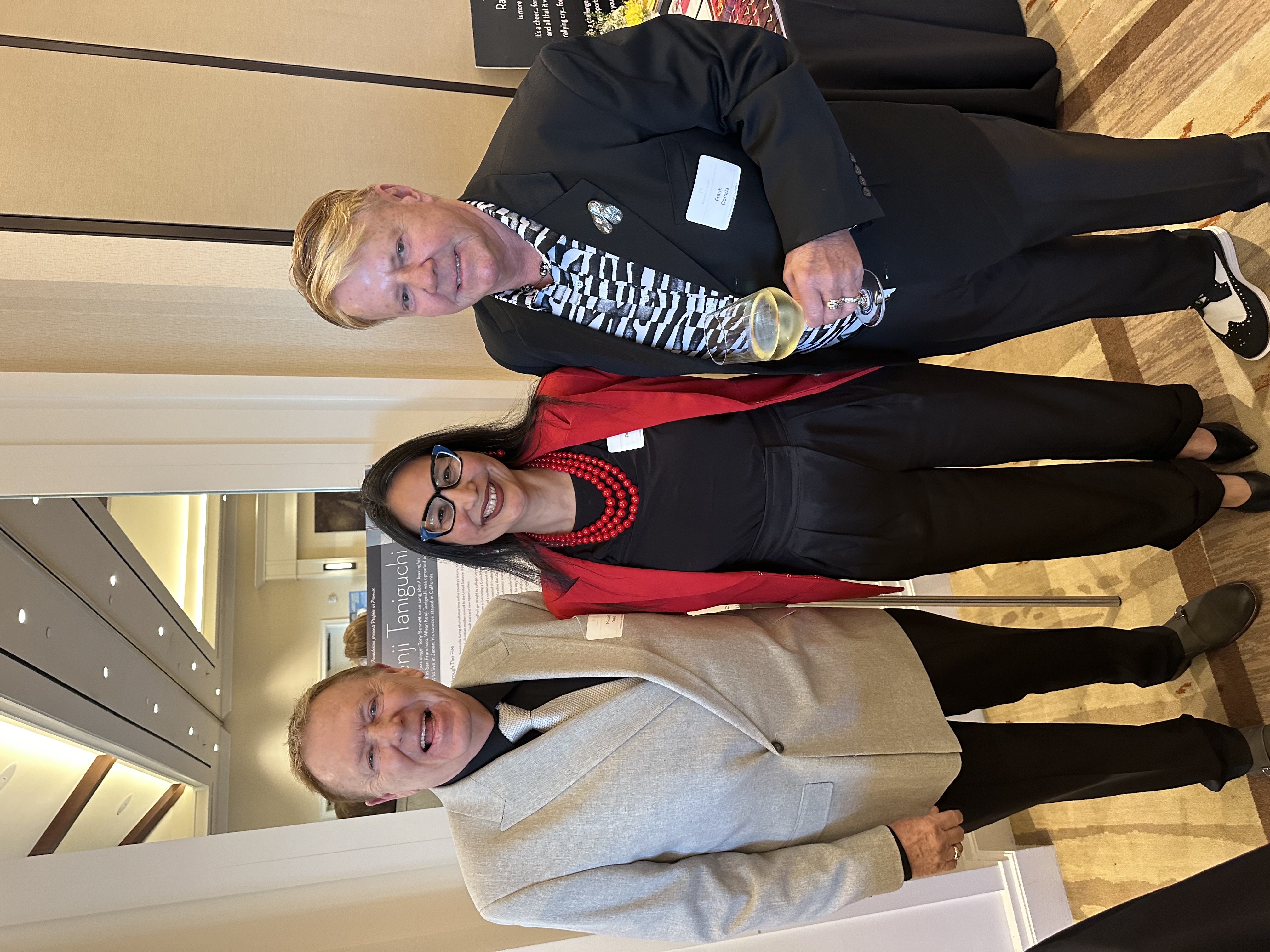 Dr. Annebelle Nery with President Circle & Scholarship donors, Michael O'Neill & Frank Correia 