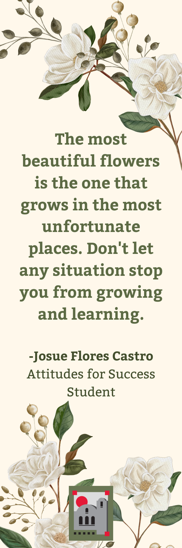 Second Place Student Quote Contest Winner