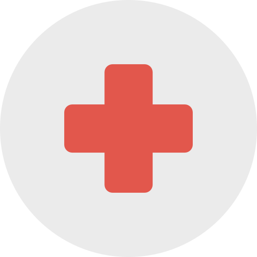 Red cross medical symbold for Santa Ana College Health and Wellness Services at Santa Ana College